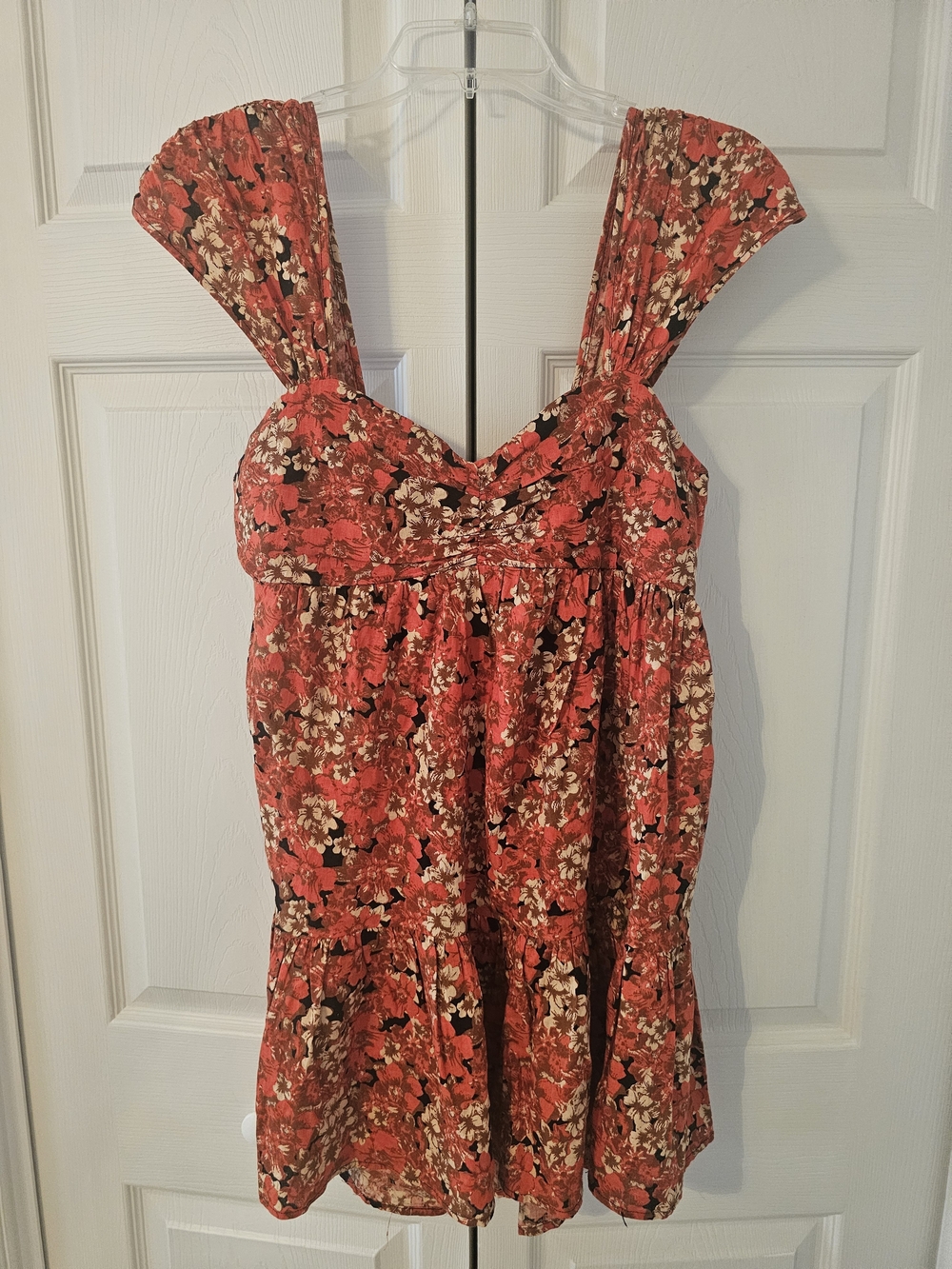 Free People Pattern Play Mini Dress In Red - Picture 5 of 7